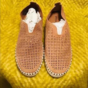 New Jeffery Campbell Perforated Suede Flats